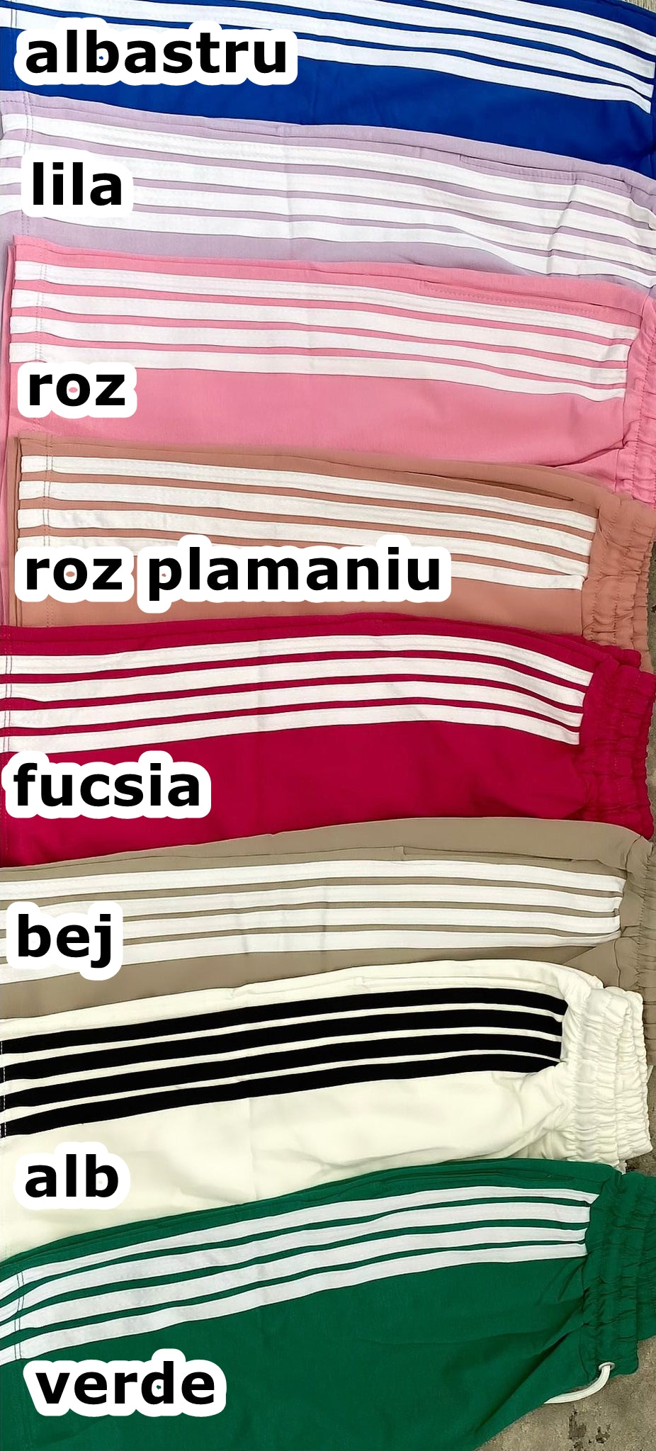 Trening dama marimi mari cu dungi si pantaloni scurti