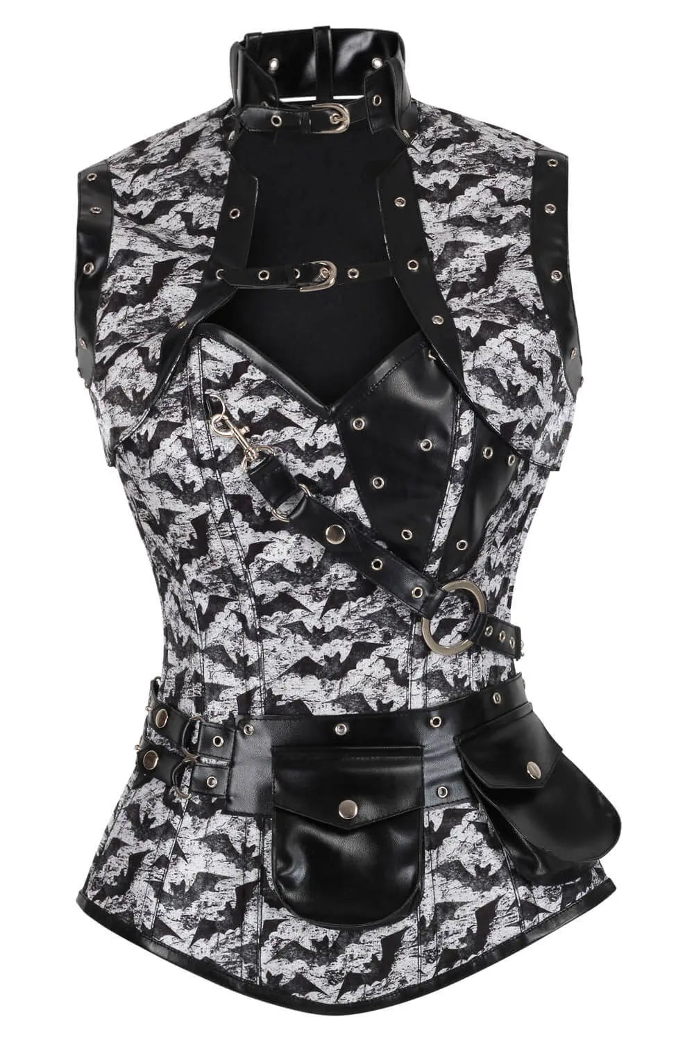 Corset Ricca Bat Inspired Print Overbust – Stil Steampunk
