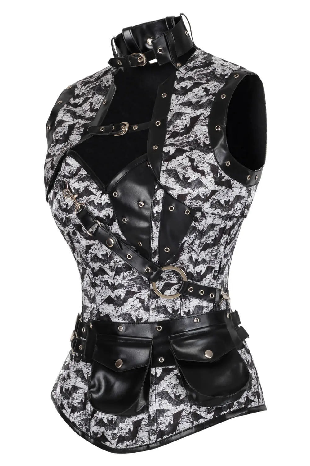 Corset Ricca Bat Inspired Print Overbust – Stil Steampunk
