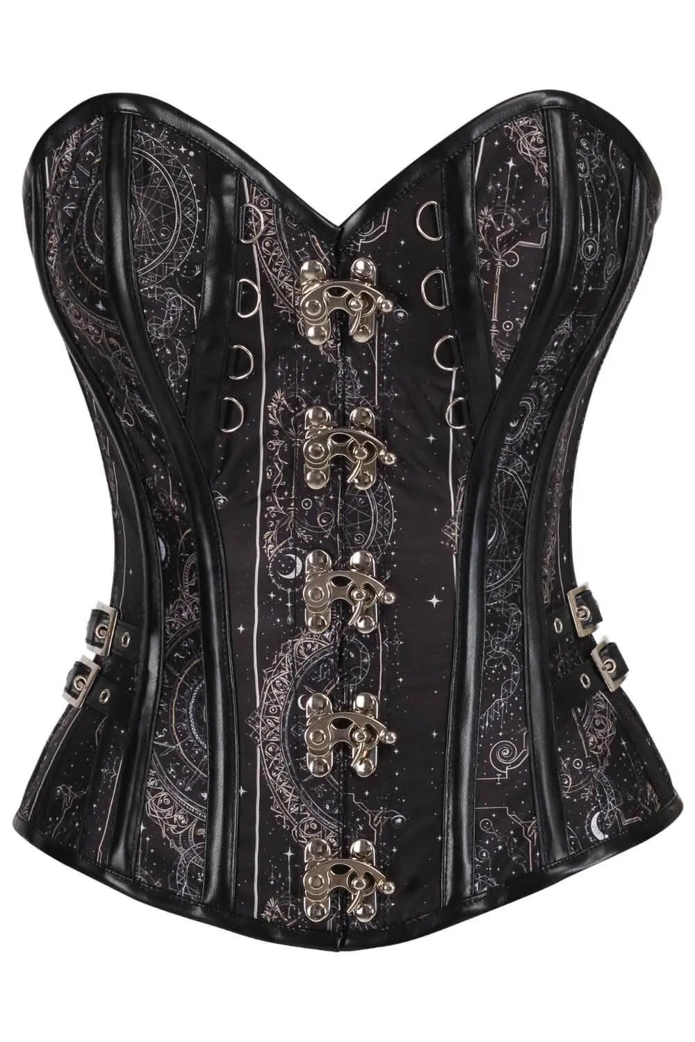 Corset Rawley Celestial Mechanical Overbust – Stil Steampunk cu Accente Astrale