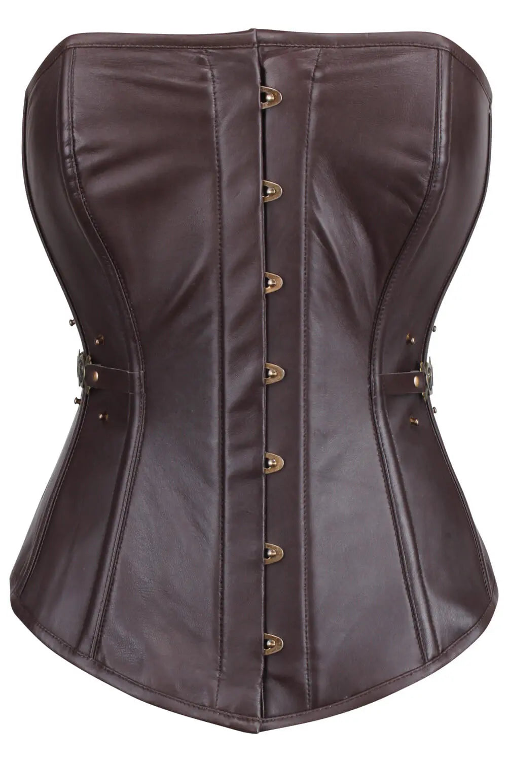Jaclynn Steampunk Overbust Faux Leather Corset