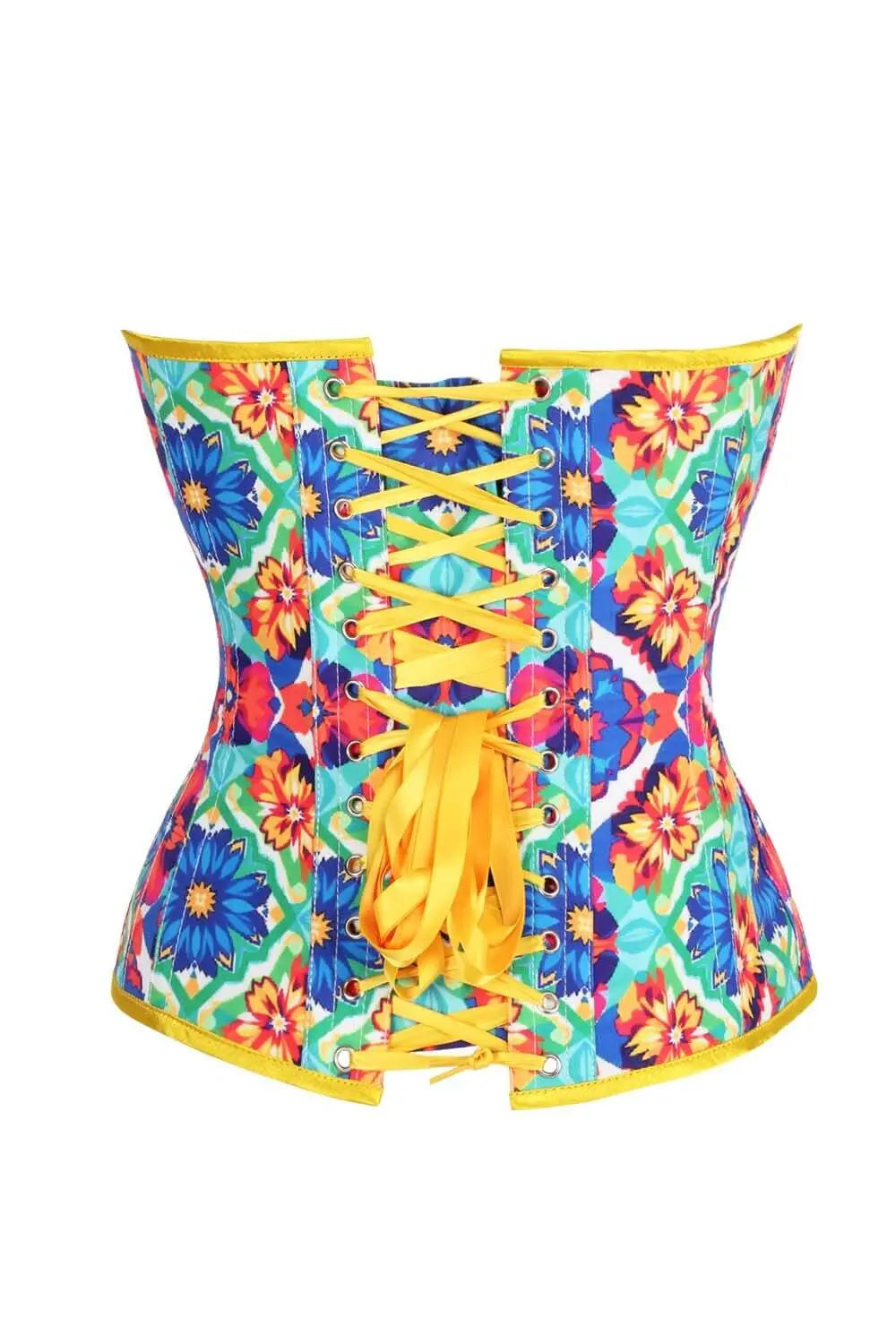 Corset Overbust Scottie Geometric Floral – Luxenoir (BC-2587)