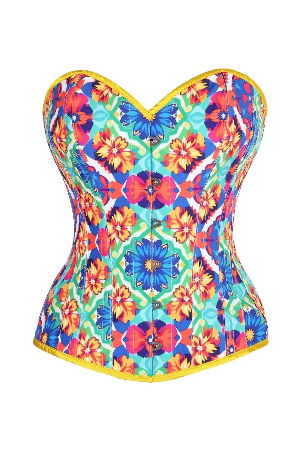 Corset Overbust Scottie Geometric Floral – Luxenoir (BC-2587)