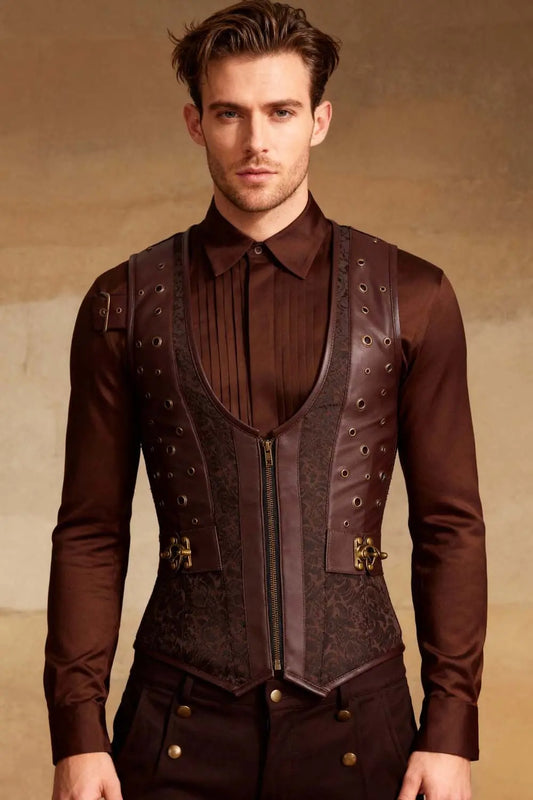 Edlef Underchest Steampunk Bărbați – Corset Vesta